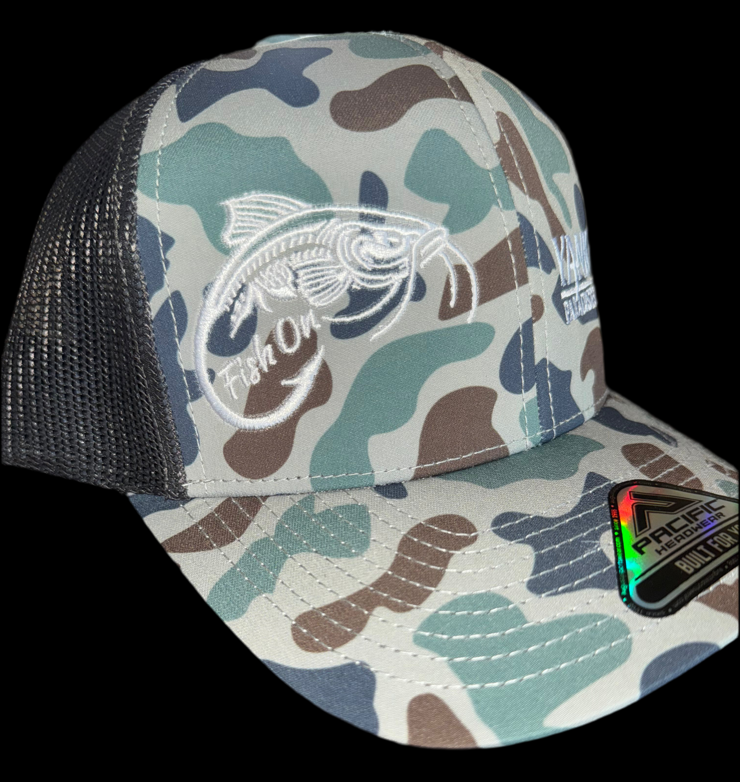 Fish On Logo Multi Colored Pacific Headwear