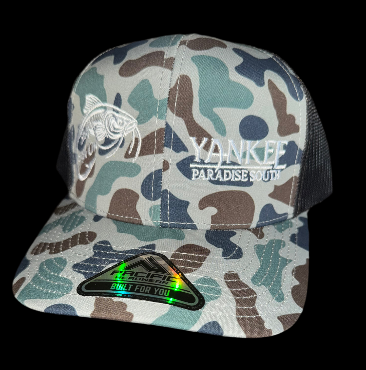 Fish On Logo Multi Colored Pacific Headwear