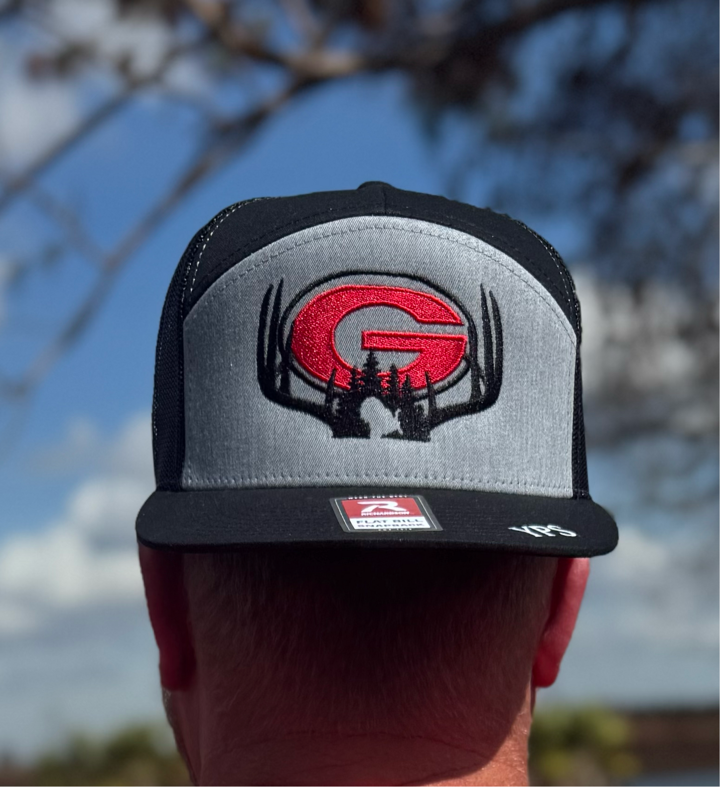Richardson Georgia Logo Flat Bill SnapBack with grey patch