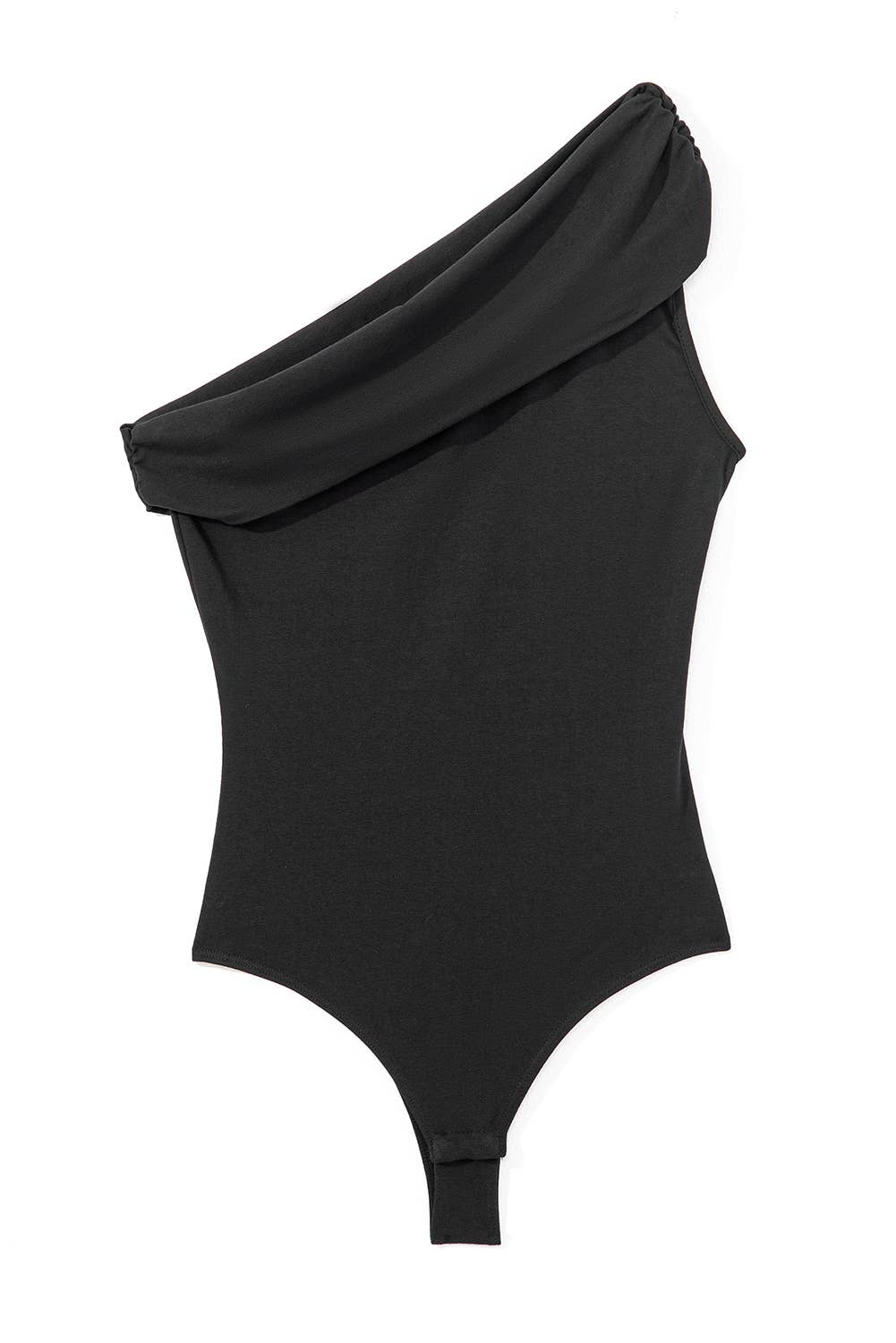 Casual Pleated One Shoulder Bodysuit | S-XL