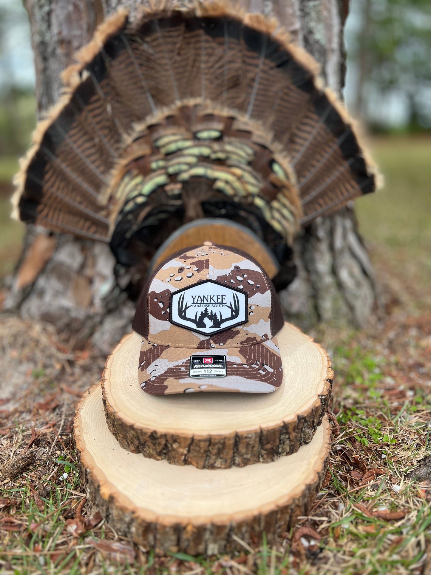 Richardson 112 Desert/Camo White Patch Hat
