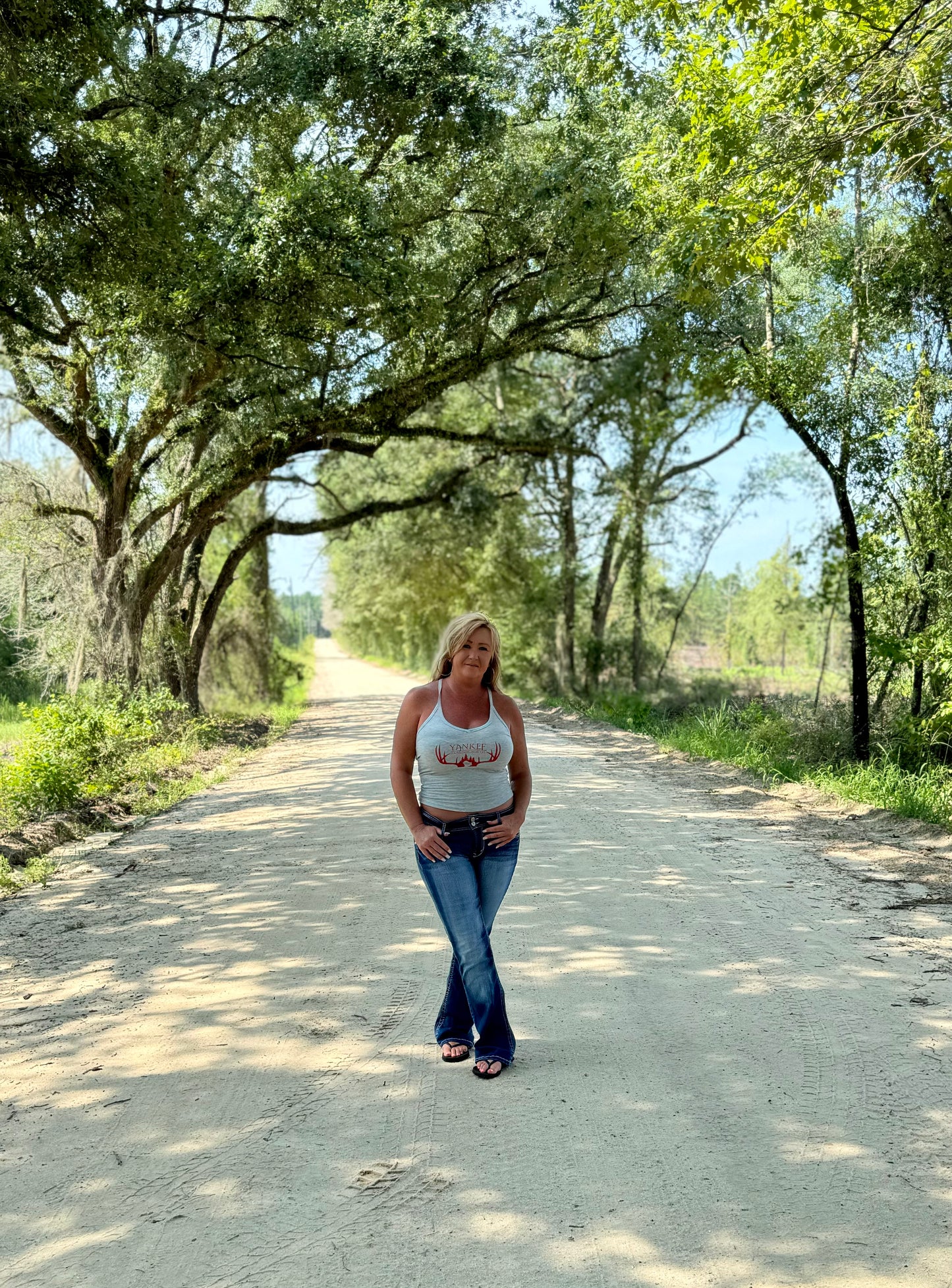 Grey tank top with logo