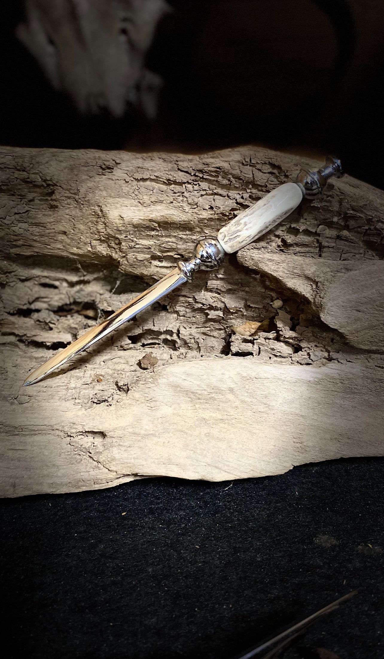 “Harvester” custom letter opener by Antler’d Designs