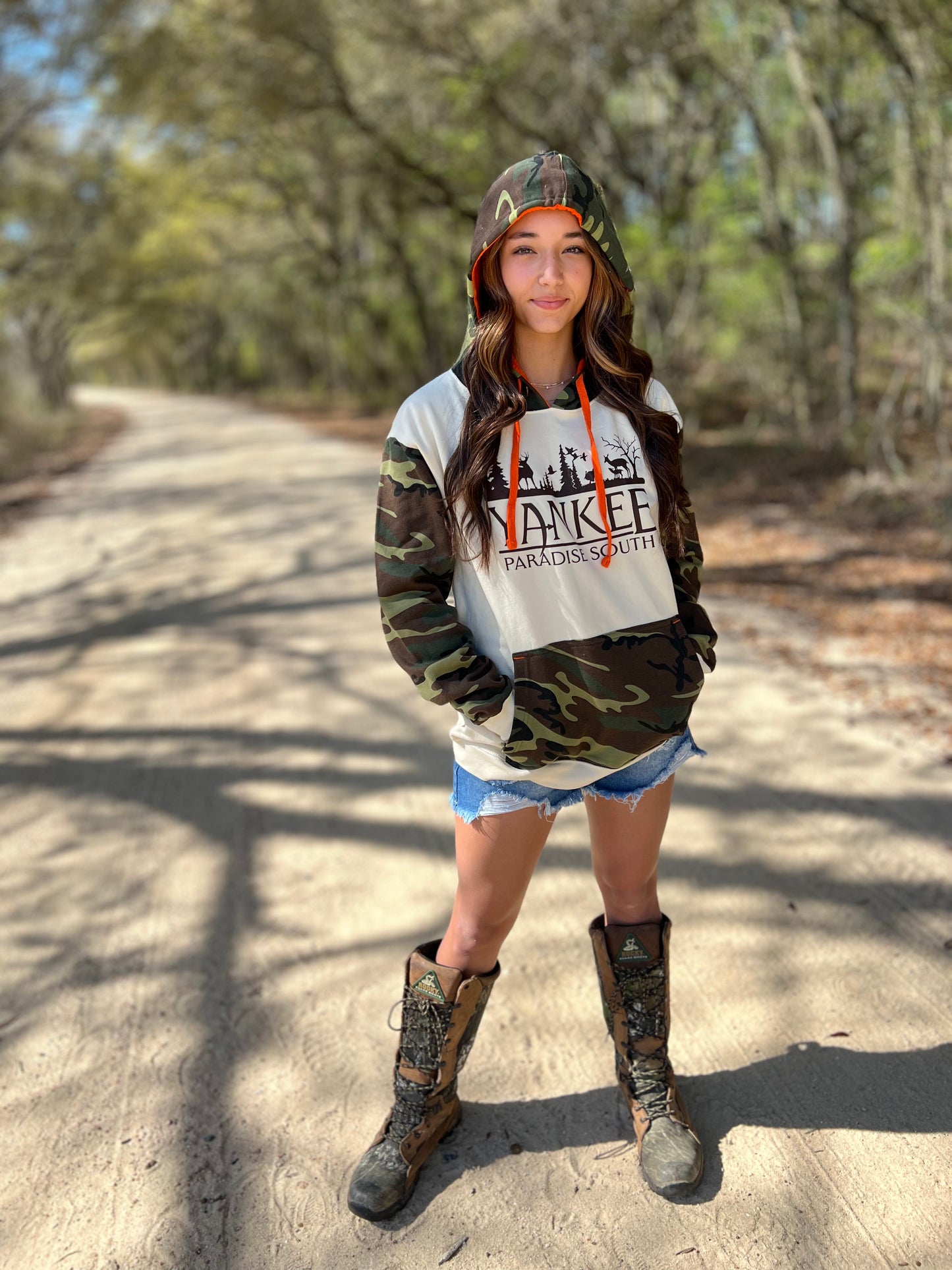 Army Camo Sleeve Hoodie Apparel