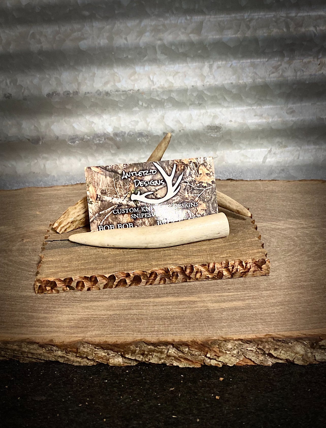 "River Bottom"custom card holder by Antler’d Designs