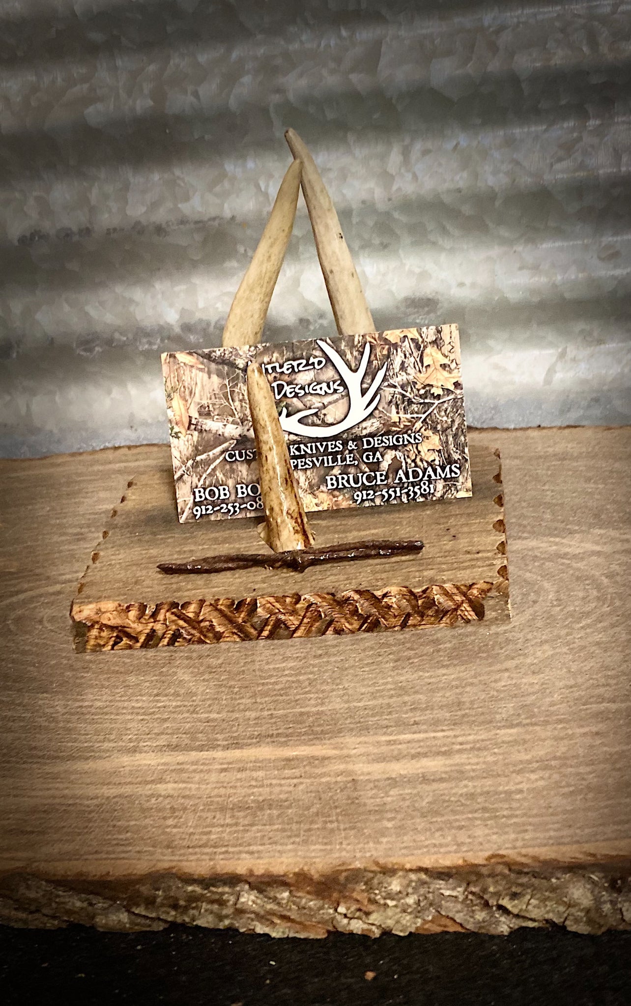 "Scrape" custom card holder by Antler’d Designs