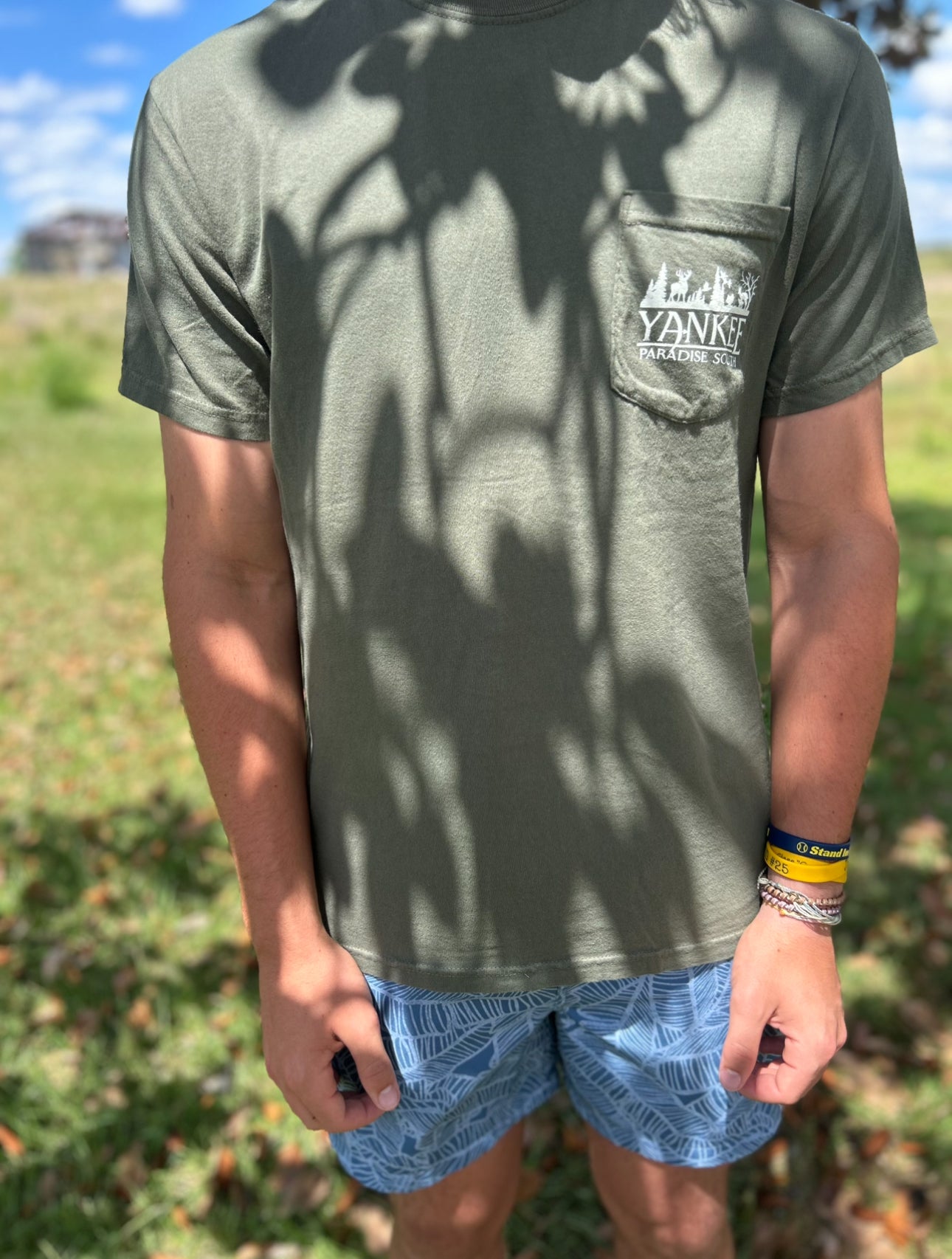 “Drop ‘Em Out, Let Me See Them Kitties” comfort color tee shirt army green