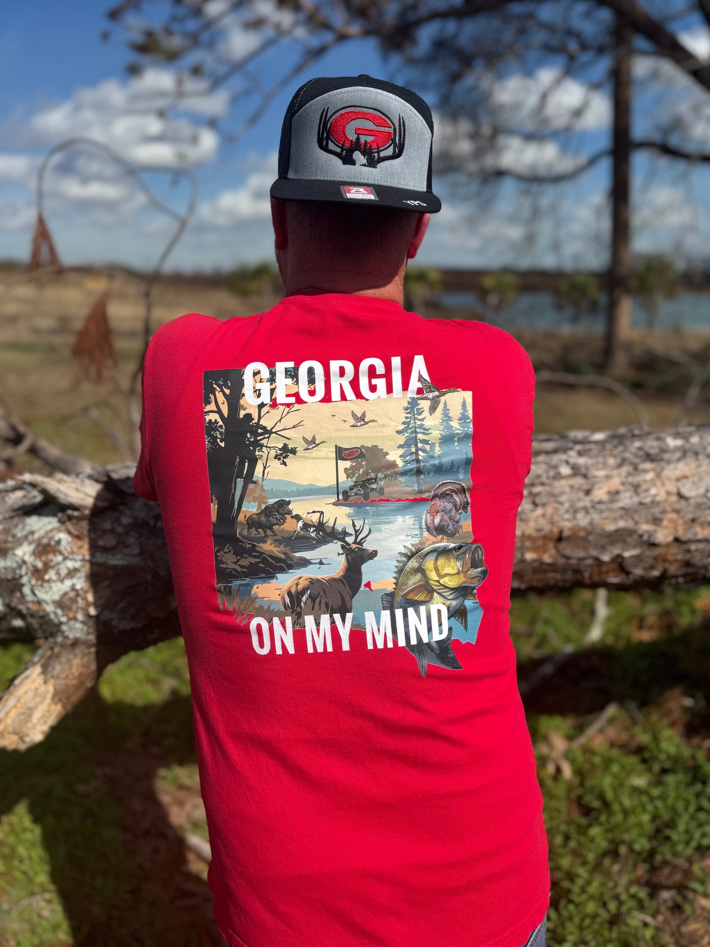Comfort Color Red Tee With Pocket “Georgia On My Mind”