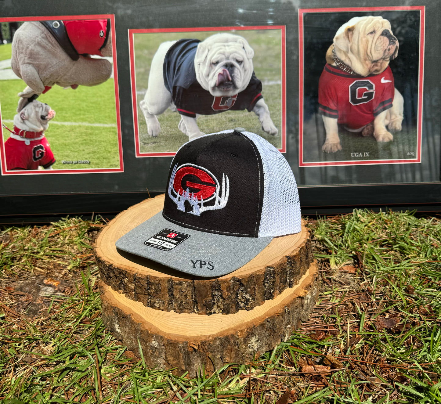Richardson 112 UGA Logo Black/Grey/White Hat