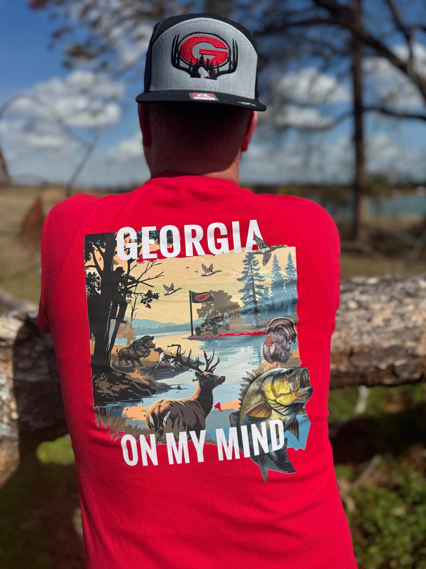 Comfort Color Red Tee With Pocket “Georgia On My Mind”