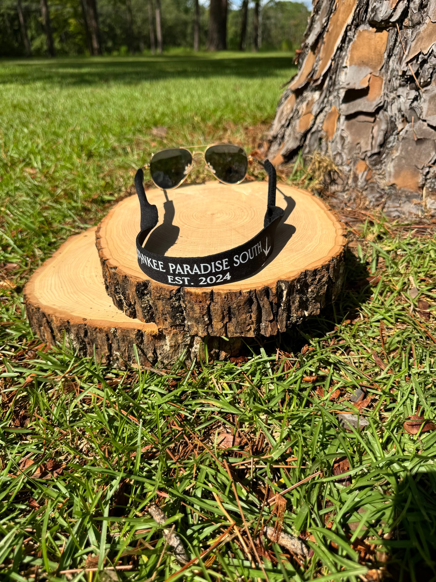 Black Logo Sunglass Strap
