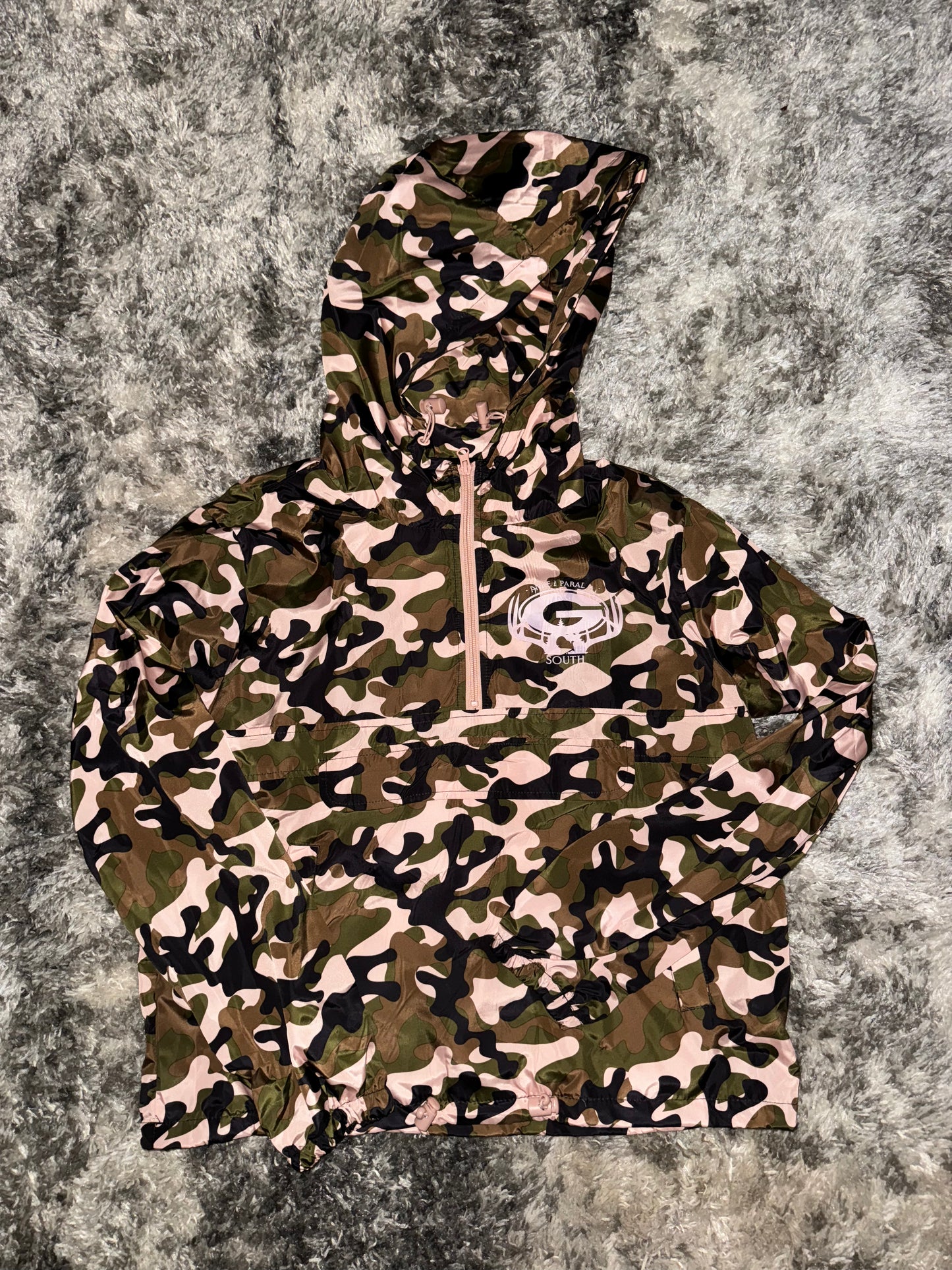 Stylish Windbreaker Activewear Set Light Pink Camo Apparel