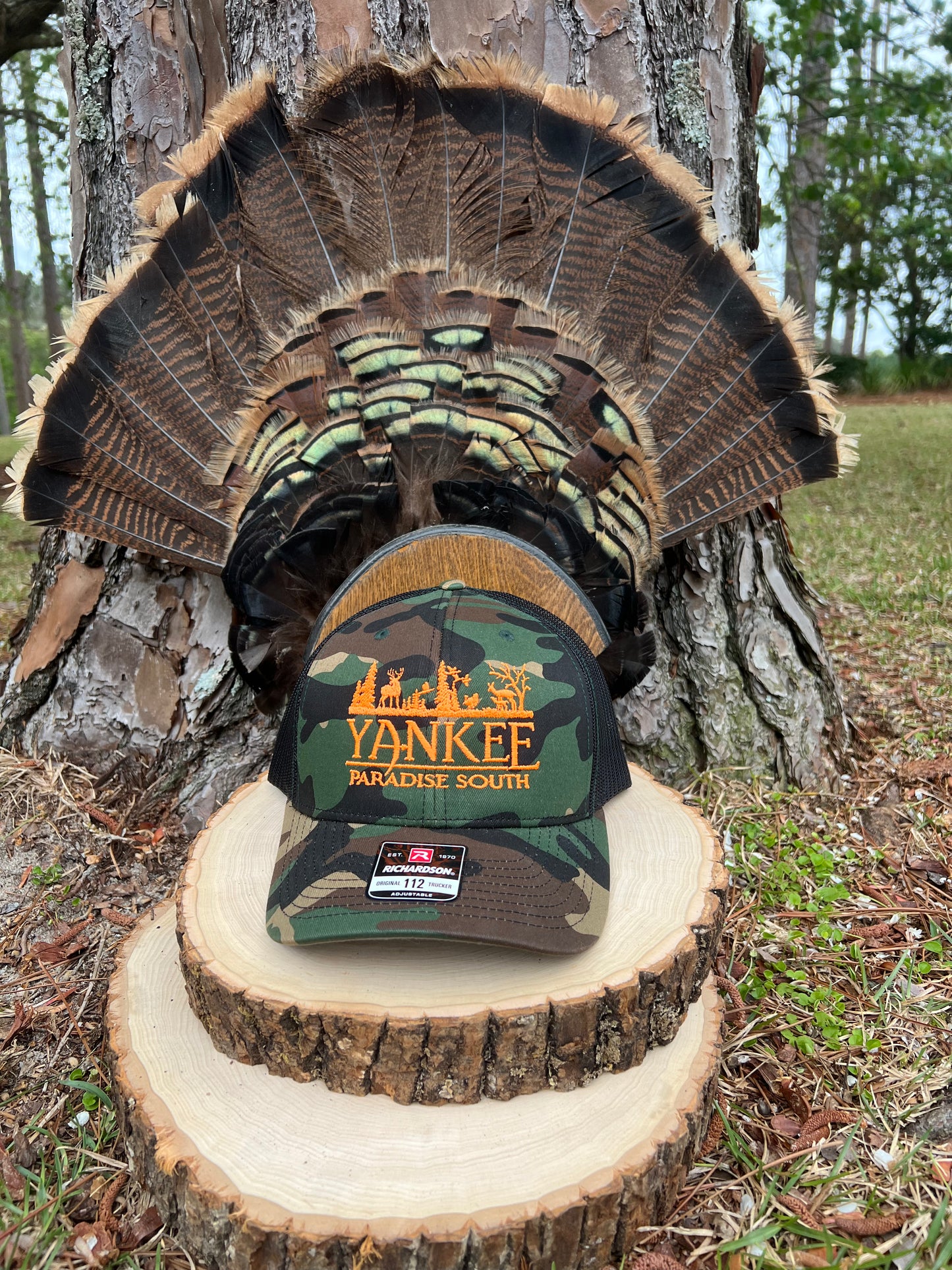 Richardson 112 Camo Orange Embroidered Hat