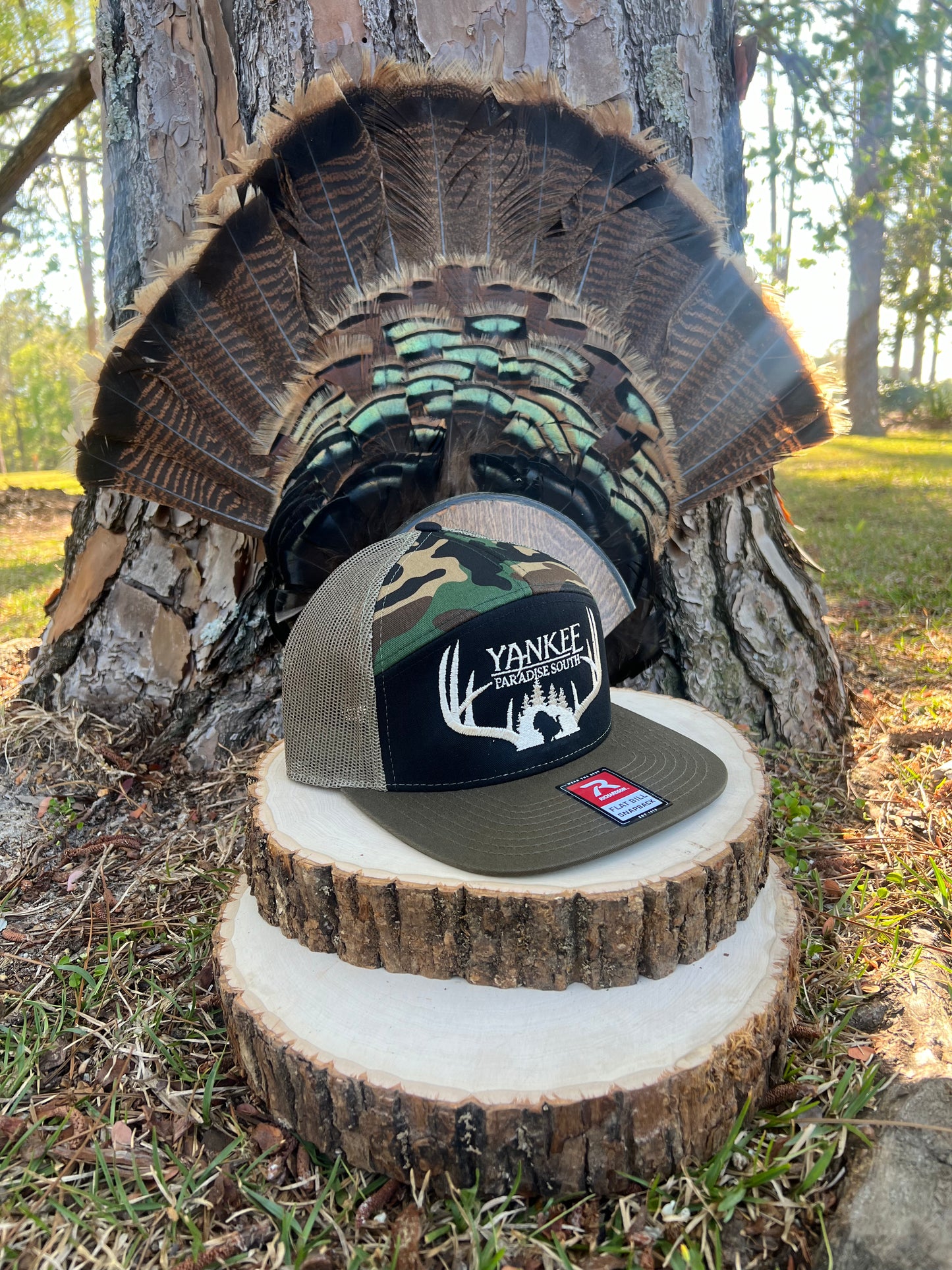 Army Camo Black Canvas Embroidered Logo Hat