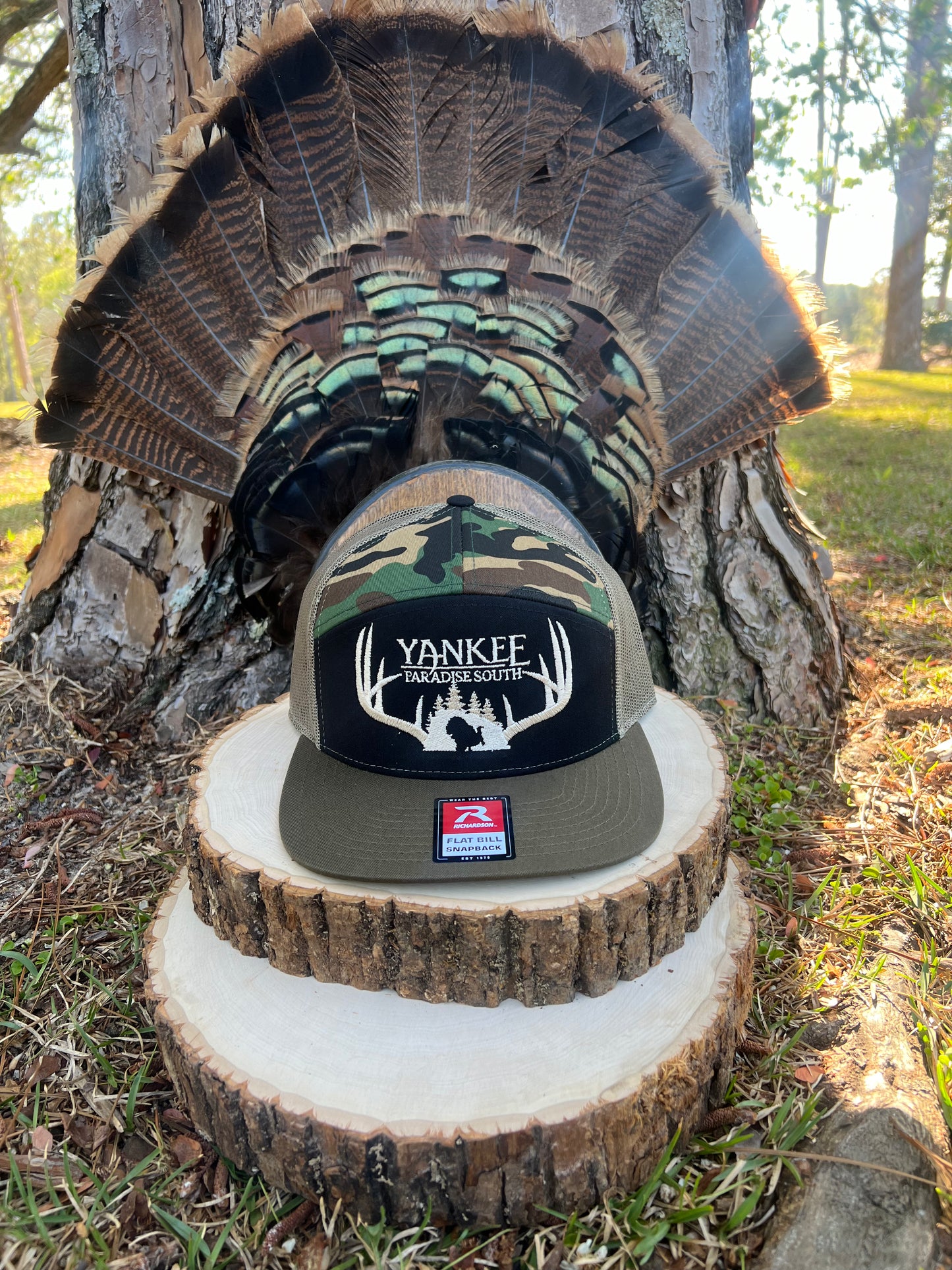 Army Camo Black Canvas Embroidered Logo Hat
