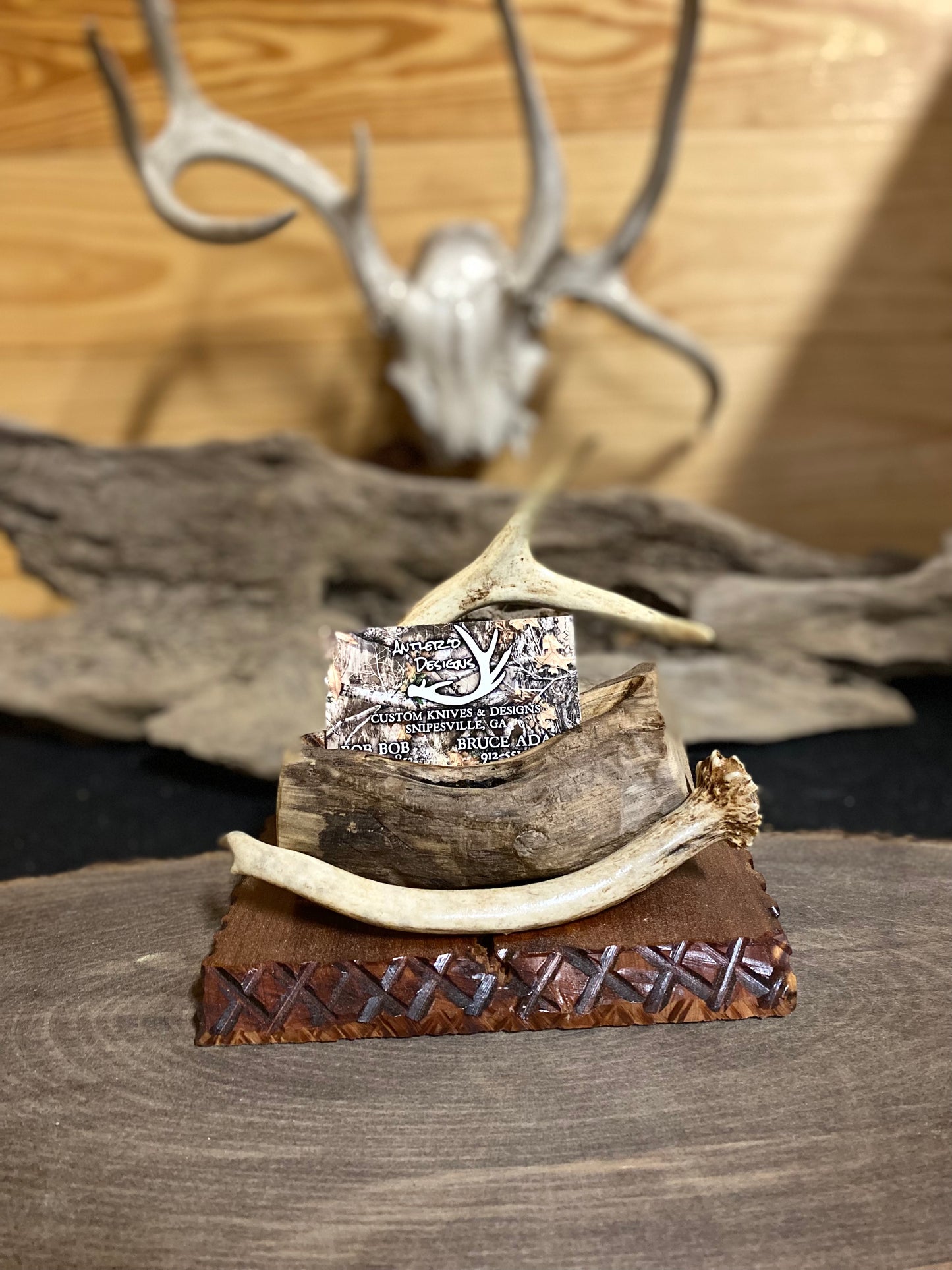 "Drop Tine" custom card holder by Antler’d Designs
