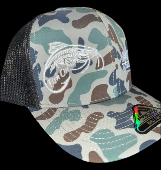 Fish On Logo Multi Colored Pacific Headwear
