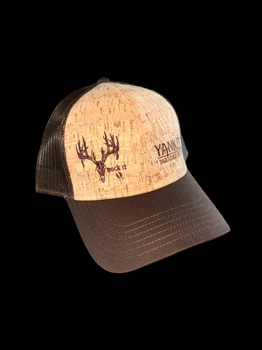 “Buck It” Skull Tan Cork Otto SnapBack Hat