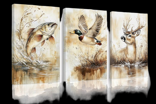 Vintage Animal Wall Art Canvas Wall Decor