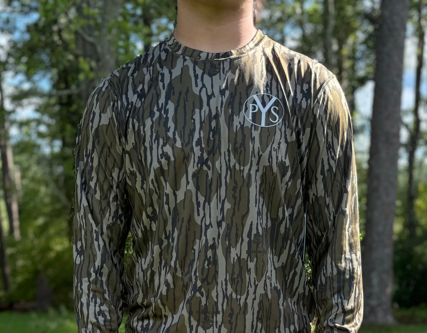 Bottomland Mossy Oak Dri Fit Long Sleeve With Logo